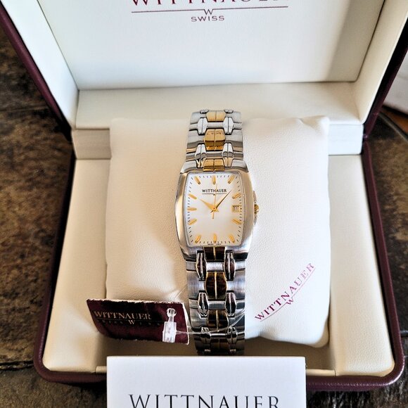 Wittnauer Unisex 12B10 Astor Swiss 2-Tone Dress Watch - Picture 1 of 7